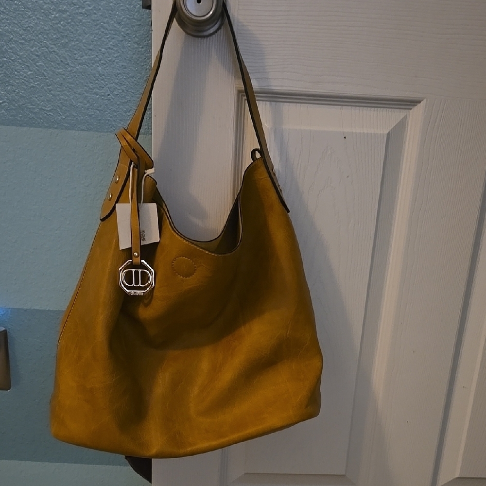 Yellow Leather Women's Bag